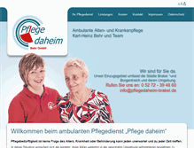 Tablet Screenshot of pflegedaheim-brakel.de